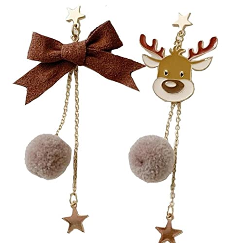 TOSSPER Navidad Elk Knot Star Dangle Pendiente para Mujeres Regalo Joyería Moda Drop Fashion Fashion