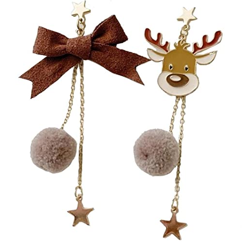 TOSSPER Navidad Elk Knot Star Dangle Pendiente para Mujeres Regalo Joyería Moda Drop Fashion Fashion