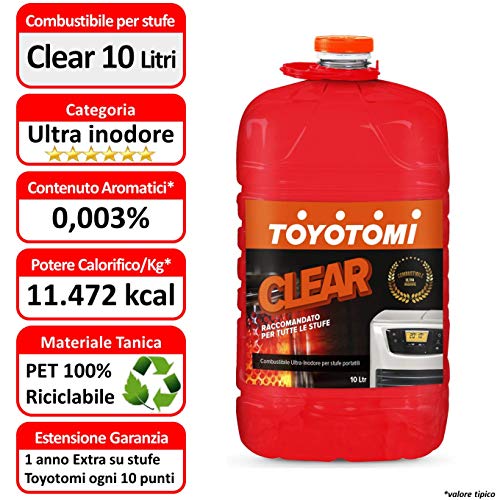 Toyotomi 1 Bidón Isoparafina Clear, Rojo, 10 litros