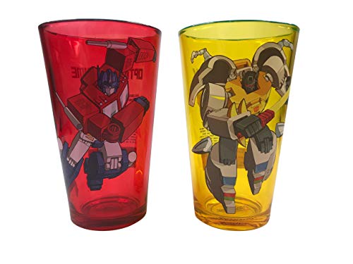 Transformers Autobots Optimus Prime and Grimlock - Juego de 2 vasos de pinta (16 oz)