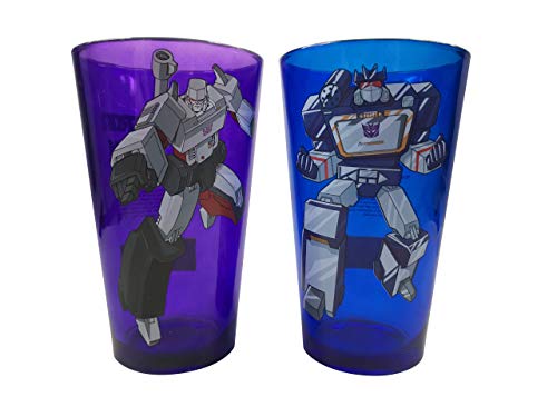 Transformers Decepticons Megatron and Soundwave - Juego de vasos de pinta (2 unidades)