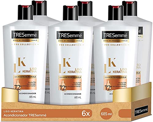 TRESemmé Acondicionador Liso Keratina 685 ml - Pack de 6