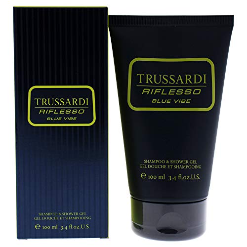 Trussardi Riflesso Blue Vibe por Trussardi para hombres – Champú y Gel de Ducha de 3.4 oz
