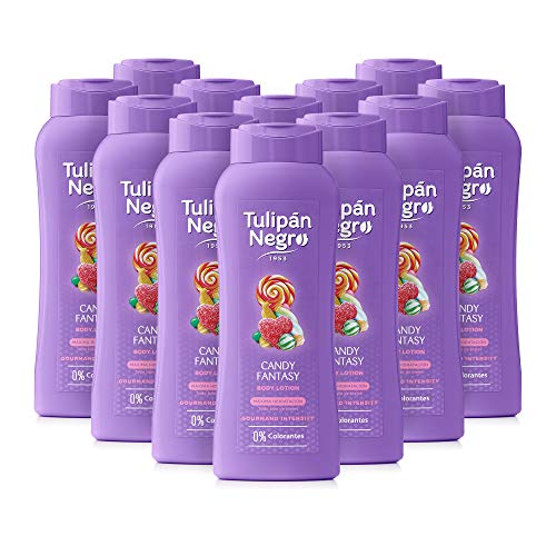 Tulipán Negro Body Lotion Candy Fantasy Morado, 400 ml, 12 Unidad