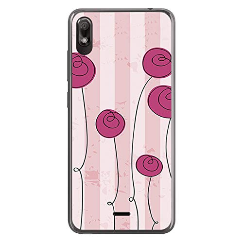 Tumundosmartphone Funda Gel TPU para Wiko View2 Go diseño Flores Vintage Dibujos