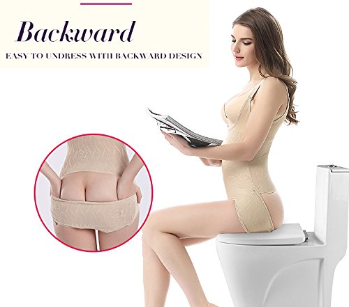 Tuopuda Body Faja Reductora Mujer Abdomen con Gancho,cómodo y Ligero Corsé Faja para presumir de Buena Figura sin Costuras (S (Waist 18.3-21.1 Inch), Beige)