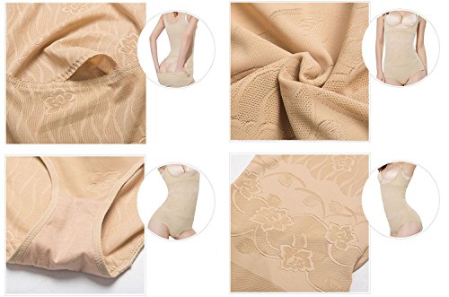 Tuopuda Body Faja Reductora Mujer Abdomen con Gancho,cómodo y Ligero Corsé Faja para presumir de Buena Figura sin Costuras (S (Waist 18.3-21.1 Inch), Beige)