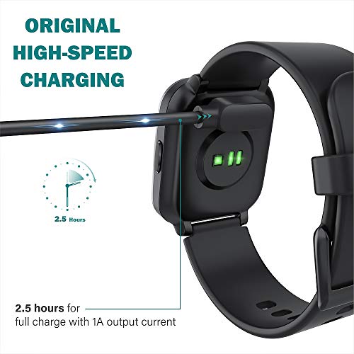 TUSITA Magnética Cargador Compatible con YAMAY SW023 Willful SW021 SW025 Letsfit ID206 ID205L LETSCOM ID205U ID205S Vigorun ID216 Umidigi Uwatch 3S 3 2S 2 Urun Ufit - Cable de Carga USB 3,3ft 100cm