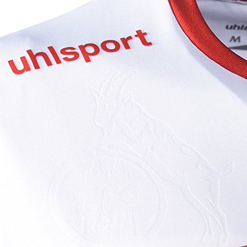 uhlsport Camiseta de Primera equipación del FC Colonia 2018/2019 para Hombre, Primera equipación, Primera equipación del FC Colonia, Hombre, 1003460011948, Blanco/Rojo, Small