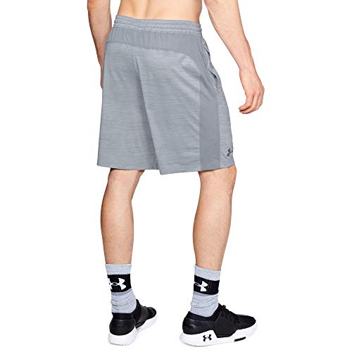 Under Armour UA MK-1 Twists, pantalón deportivo transpirable, pantalones cortos deportivos hombre, Gris (Steel / Graphite) , 2XL