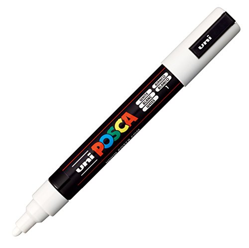 Uni-Ball 833424 - Marcador, 1.8-2.5 mm, color blanco