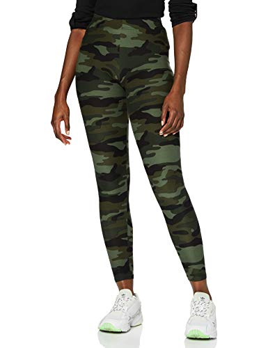 Urban Classics Ladies Camo Leggings, Mallas, Material Opaco - Pantalones Deportivos, Verde (Wood Camo), M