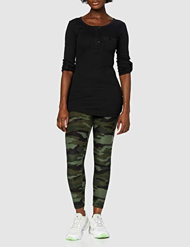 Urban Classics Ladies Camo Leggings, Mallas, Material Opaco - Pantalones Deportivos, Verde (Wood Camo), XL