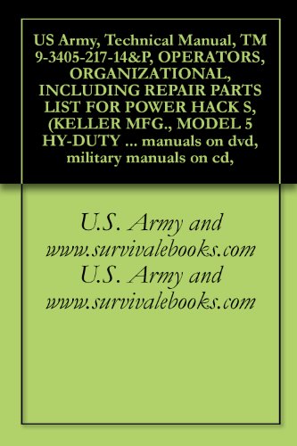 US Army, Technical Manual, TM 9-3405-217-14&P, OPERATORS, ORGANIZATIONAL, INCLUDING REPAIR PARTS LIST FOR POWER HACK S, (KELLER MFG., MODEL 5 HY-DUTY SA), ... military manuals on cd, (English Edition)