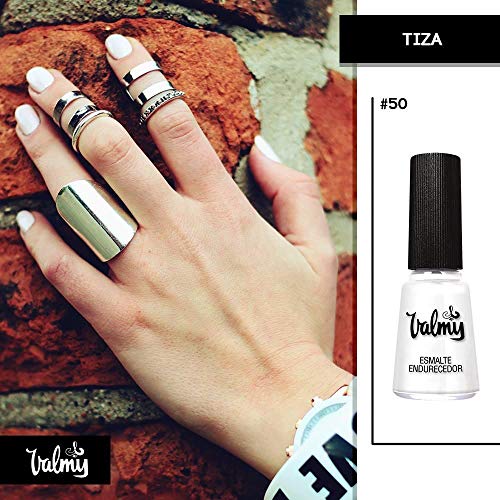 Valmy Esmalte Endurecedor Normal para Uñas, Blanco (Tiza) 50 - 14 ml