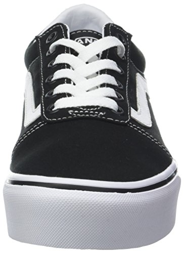 Vans Ward Platform Canvas Zapatillas Mujer, Negro (Canvas) Black/White 187), 37 EU (4.5 UK)