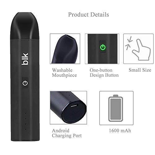 Vaporizador hierba seca con batería de 1600 mAh, vaporizador de hierbas portátil con ajuste de 4 temperaturas/Sin nicotina y sin líquido