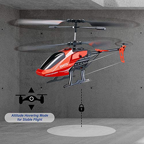 VATOS Helicóptero teledirigido para interior, juguete teledirigido, helicóptero teledirigido, regalo para niños con Gyro y LED Light 3.5 Channel Micro Alloy