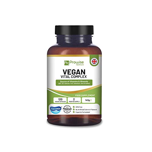 Vegan Vital Multivitamin Complex - 120 cápsulas veganas que hice en el Reino Unido por Prowise Healthcare