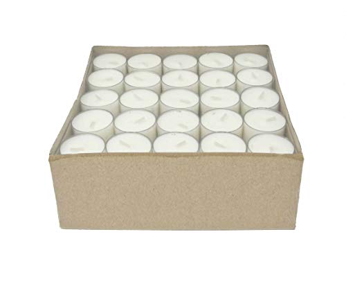 Velas de Cera de Soja Premium Candelas en Taza Tansparente con Luces Nocturnas No Tóxicas Sin Perfume de Cera Blanca (75 Candelas - 7 Horas)