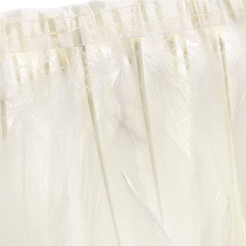 Venta 2 metros/lote adornos de cinta de plumas de ganso blanco 15-20cm plumas de bricolaje para decoración de costura vestido de tela cinturón ropa-rojo