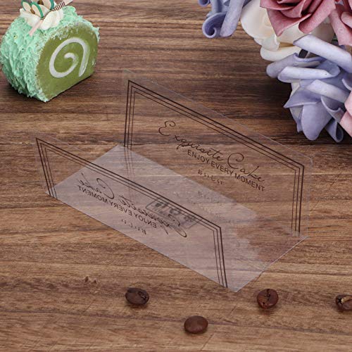 Venta Loca Bandeja de Borde circundante de Mousse, Envoltura de Cuello de Pastel Transparente, Material de Pet Decoración de Pastel Cuadrada para Hornear en la Cocina Tortas de Mousse Prote