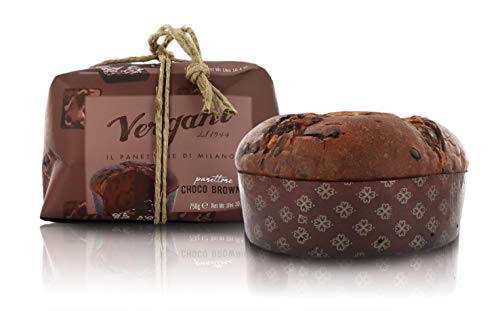 Vergani Panettone de Chocolate con Trocitos de Brownie en la Masa - 750 Gramos