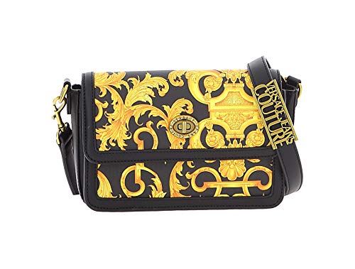 Versace Jeans Couture Bolso bandolera piel sintética negro/oro E1VWABM1