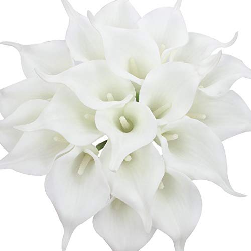 Veryhome 20 Unids Calla Lily Nupcial Ramo de Flores Artificial Flor de Látex Real Touch Home Party Decoración de La Boda