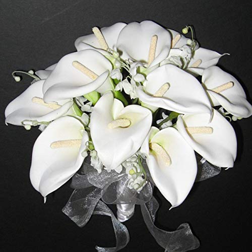 Veryhome 20 Unids Calla Lily Nupcial Ramo de Flores Artificial Flor de Látex Real Touch Home Party Decoración de La Boda