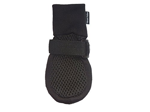 Vibrante Fellow pantalla canina perro Botas Transpirable Funda Y Antideslizante Color Negro Set de 4 tamaño M L XL