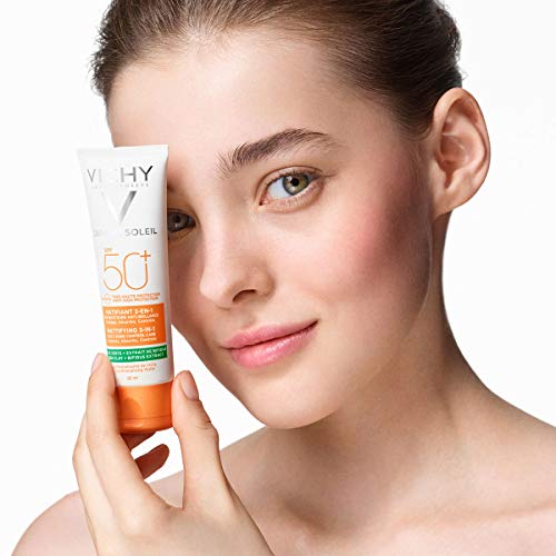 VICHY Capital Soleil - Trattamento Opacizzante Viso 3in1 Effetto Mat Spf+,ml, 50 Mililitro