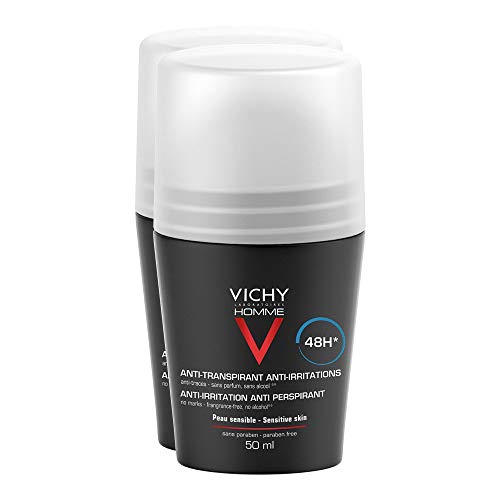 Vichy Homme Desodorante Roll On para pieles sensibles 48h DP 100 ml lápices