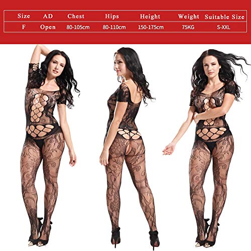 VicSec Liguero Bodies Autoadhesivas Ultra Fina Encaje Calcetines Fishnet Mallas Liga Suspender Lencería Medias Sexy-4 Diseños Opcionales (Único, Estilo-C)