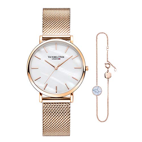 VICTORIA HYDE Mujer Pulseras Reloj Set Cuarzo analógico Reloj