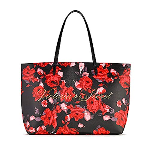 Victoria's Secret Bolsa de mano grande con diseño floral rojo de 2019