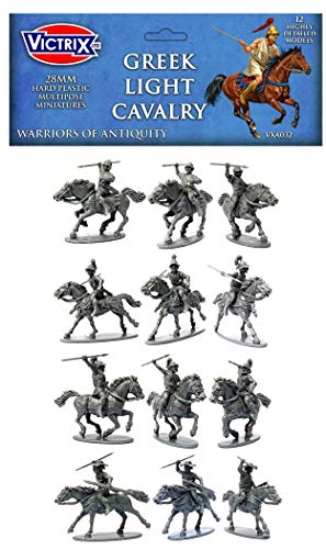 Victrix VXA032 - Caballería Ligera Griega - Conjunto De 12 Figuras - Miniaturas De Plástico De 28 mm - Guerrero De La Antigüedad