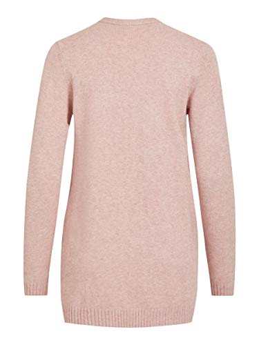 Vila VIRIL L/S Open Knit Cardigan-Noos Suéter, Pale Mauve, Detalles: Melange, XS para Mujer