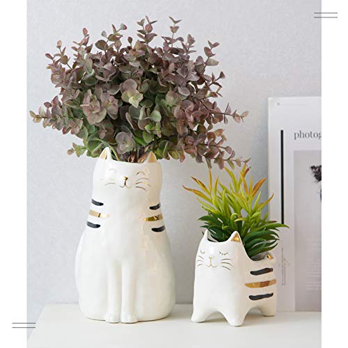 VINFUTUR 2pcs Ramos de Eucaliptos Artificiales Plantas Falsas Decorativas Eucaliptos Plástico para Decoración Jarrón Mesa Boda Fiesta Hogar Manualidad DIY