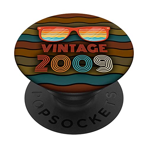 Vintage 2009 - Gafas de sol clásicas de cumpleaños PopSockets PopGrip Intercambiable