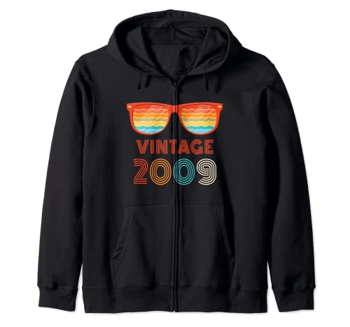 Vintage 2009 - Gafas de sol clásicas de cumpleaños Sudadera con Capucha