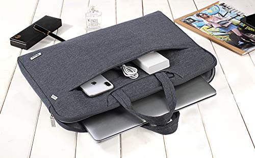 Voova Maletin Ordenador Portatil 17 17.3 Pulgadas con Bandolera, Funda Bolsa portatil Impermeable Compatible con MacBook Pro 17, HP Envy 17/Pavilion 17, Acer ASUS DELL, Hombre Mujer, Gris