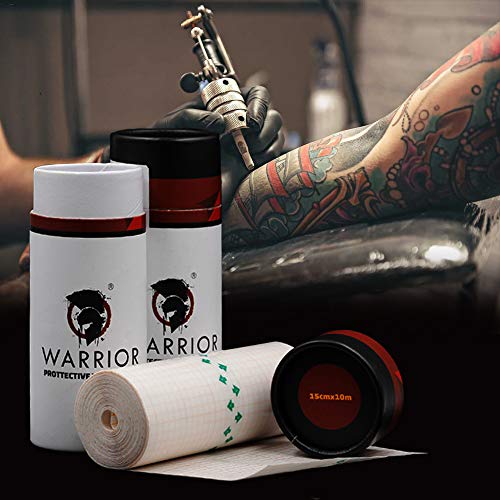 WARRIOR Film Protectora para Tatuaje Vendaje 15cm x 10cm Película Impermeable Transpirable Cinta de Vendaje Cuidado del Tatuaje 5 uds