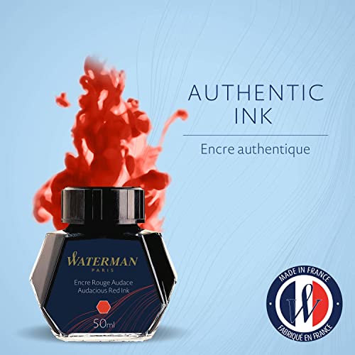 Waterman tinta para pluma estilográfica, rojo audaz, frasco de 50 ml