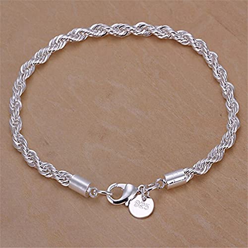 WEFH Pulsera de Plata 925, joyería Americana, centelleante, Plata