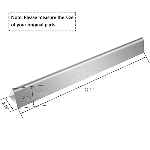 WELL GRILL 57.2 cm parrilla de calor para Weber Spirit 300 E310 E320 S310 S320, Spirit 700, Weber 900, barras de sabor de acero inoxidable, paquete de 5