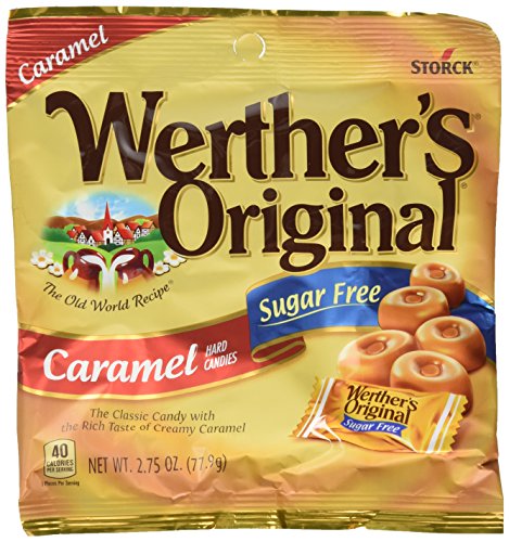 Werther's, Caramel Sugar Free Hard Candy, Original, 2.75 Ounce (Pack of 4)