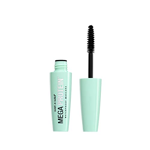 Wet n Wild - Mega Protein Mascara Waterproof - Máscara Negra, Nutre y Enriquece las Pestañas - Fórmula con Aceite de Acai y D-Pantenol para Proteger y Fortalecer las Pestañas - Very Black - 1 Unidad