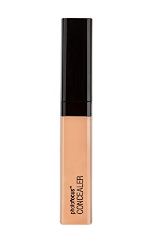 Wet n Wild - Photo Focus Concealer - Corrector Cremoso y Luminoso - Gran Cobertura, a Prueba de Selfies, Perfecto para Evitar Brillos Blancos en Las Fotos - Vegano - Medium Peach - 1 Unidad