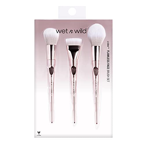 Wet n Wild, Set de Brochas Profesionales de Maquillaje, Set con 3 Brochas, Libre de Crueldad, Productos No Testados en Animales 120 g